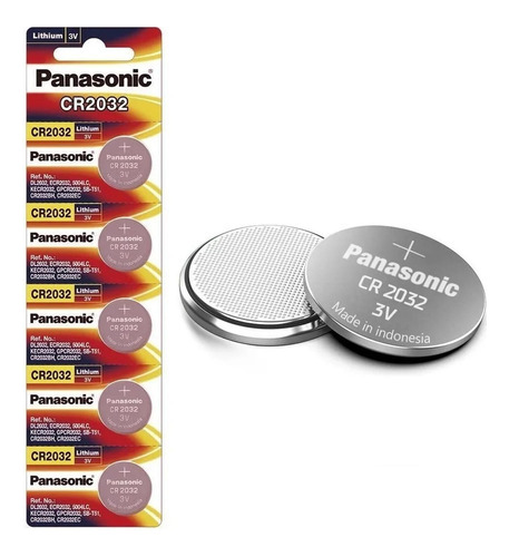 Pila Panasonic Litio Cr2032 Tira Con 100 Unidades 3v