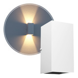 1x Arandela Duplo Facho Longo Externa Dicroica Alumínio Luminária Parede Mf164 Cor Branco 110v/220v