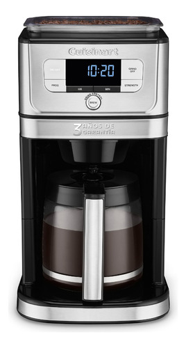 Cafetera Cuisinart Grind & Brew Dgb-800es Con Molino 12 Tzs Color Negro/plateado