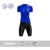 Uniforme Ciclismo Cullote+malliot Basic Azul Muisk Dama