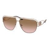 Lentes Michael Kors Vienna Chelsea Aviador Oro Rosa De Dama