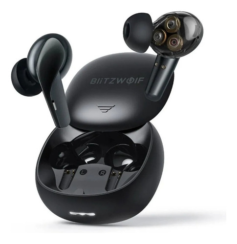 Fone De Ouvido Blitzwolf Bw-fye15 Bt Driver Triplo Dinâmico Cor Preto