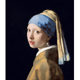 Lienzo Tela La Joven De La Perla Jan Vermeer 1666 Barroco