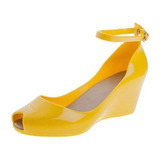 Sandalias Miranda Tacón Medio Para Mujer Color Amarillo 