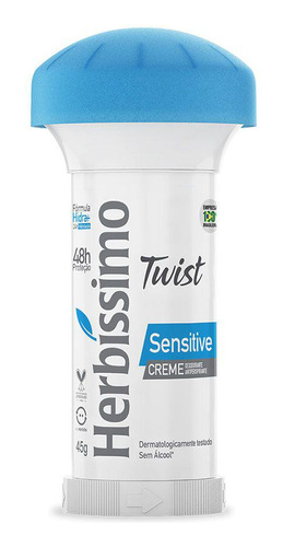 Desodorante Creme 45g Herbissimo Twist Bio Protect Sensitive