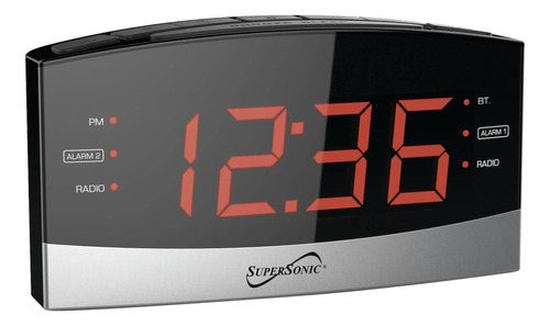 Radio Reloj Digital Bluetooth Pantalla Led Sc-381 Supersonic