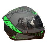 Casco Mac Bass Arcade Negro Verde Mate M - Bondio