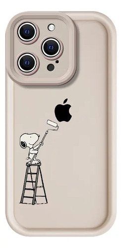Funda Para iPhone Snoopy Arte Silicona Impresión Hd Uso Rudo Estilo Minimalista