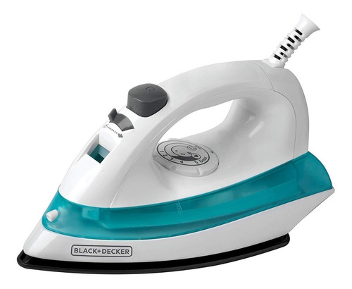 Plancha A Vapor Black+decker Irbd100 Quick 'n Easy Color Blanco Y Azul Con Suela Antiadherente 220v