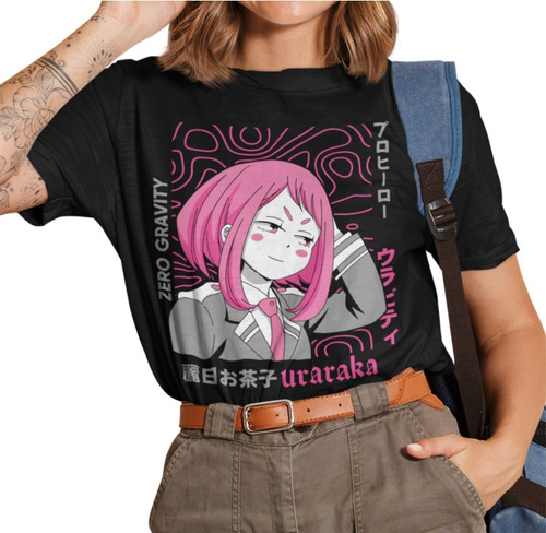 Camiseta Anime Boku No Hero My Academia Ochaco Uraraka Blusa