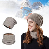 Gorros Para Frio Bufandas Tejidas Lana Unisex Moda