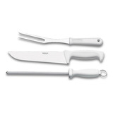 Kit De 3 Tenedores Y Cuchillos Para Barbacoa Brinox Precision Chaira