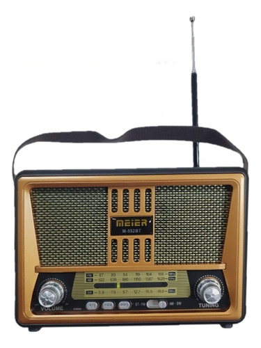 Radio Portátil Retro  Bluetooth Fm/am /pendrive/aux/tf Meier