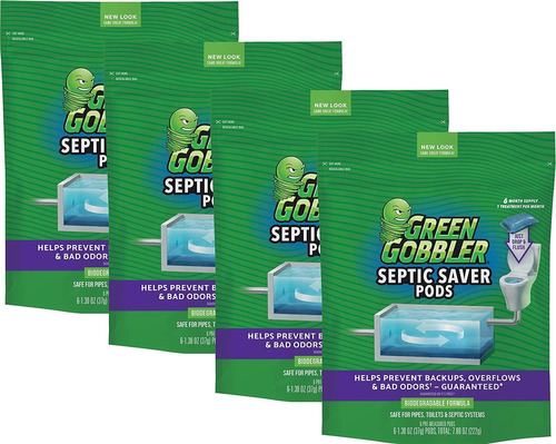 Green Gobbler Séptic Saver Bacteria Enzyme Pacs | Suministro