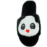 Via Urbana Pantufla Confort Panda Textil Negro Mujer 82483