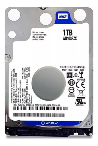 Disco Rígido Interno Western Digital  Wd10spzx 1tb Azul