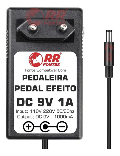 Fonte Dc 9v Para Pedal Onner Digital Delay