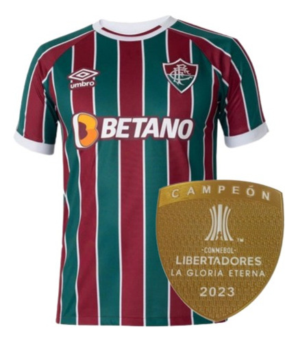 Camisa Fluminense Tricolor Patch Campeão Libertadores 2023