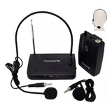 Microfone Lapela Paletó S/fio Headset Antena Wireless Aula