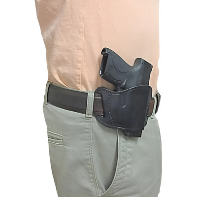 Funda Lateral De Cuero Negro Para Walther P-22, Pk380 Zurdo Negro