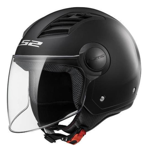 Casco Moto Abierto Ls2 Oficial 562 Airflow Negro Mate Prem