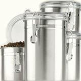 Anchor Hocking 4-piece Stainless Steel Clamp Canister Set