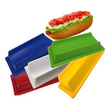 X5 Porta Completos Plástico Completero Reutilizable Hot Dog 
