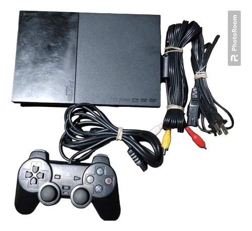 Sony Playstation 2 Slim Chip Matrix Charcoal Black Funciona