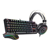 Kit Gamer Redragon S125 Preto Rgb Teclado, Mouse E Headset