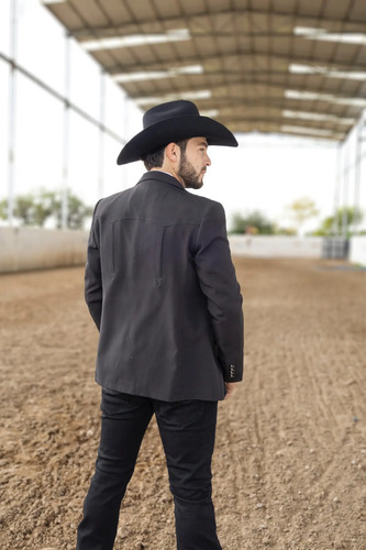 Saco Vaquero Mcallen Hidrocalido Negro Caballero