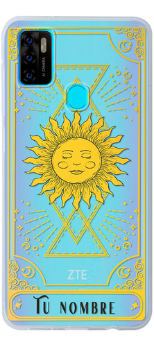 Funda Para Zte Cartas Tarot Astros Sol Luz Nombre