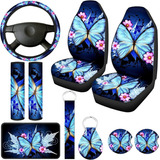 Juego De Cubreasientos Mariposa Universal Dama Blue