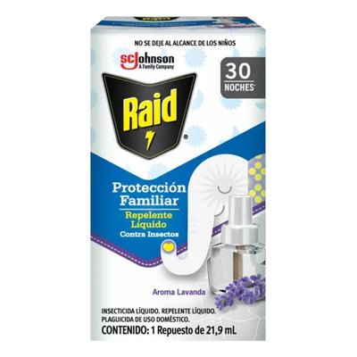 Repelente Raid Protección Familiar Repuesto Insecticida De 30 Noches | MercadoLibre