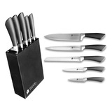 Set 5 Cuchillos Acero Trento Cocina Chef Gourmet + Soporte