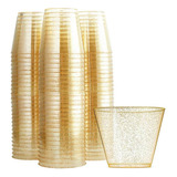 Vasos De Plástico Dorado, Copas De Vino De Plástico Transpar