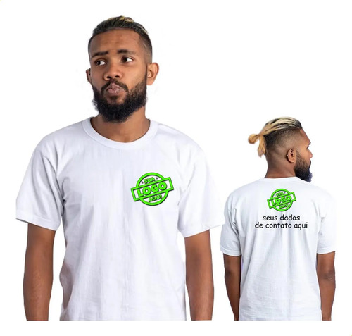 Kit 8 Camisetas Camisas Personalizada Foto Logomarca Empresa