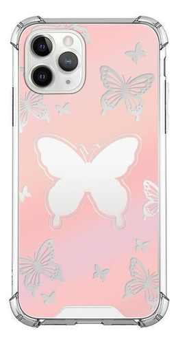 Estuche Para Teléfono Pink Mirror Butterfly Para 14