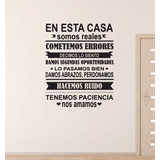 Vinilos Decorativos Pared En Esta Casa Frase Familia 70x60