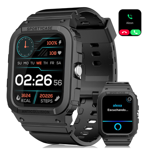 Smartwatch 1.8'' Reloj Inteligente Deportivo Llamadas Alexa 