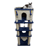 Arranhador  Casinha P/ Gatos Castelinho Com Cama E Brinquedo