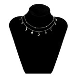 Choker Colar Feminino Corrente Prata Moda Blogueira Colares