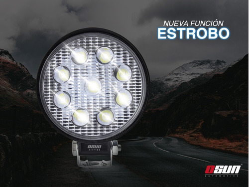 Par De Faros Led Osun® 27w Cuadrado O Redondo Spot/niebla 100% Metal + Bases Universal Ideal Para Autos, Motos, Camiones