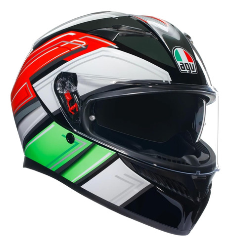 Casco Para Moto Agv K3 Wing Mot Talla M Color Negro 3171