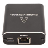 Splitter Ethernet Rj45, Puerto De Red De 1 A 2 Puertos, Alum