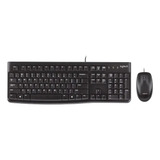 Kit De Teclado Y Mouse Logitech Mk120 Negro Esp