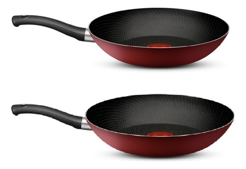 Batería De Cocina Tefal Red Surprise L2t1iuc11 Con 2 Piezas Bordó