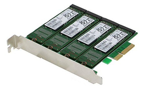 Adaptador Raid Pcie Quad M.2 Ssd Sata 6g 4 Puertos Con