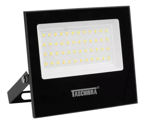 Refletor Preto Led 50w 6500k Branco Frio - Taschibra