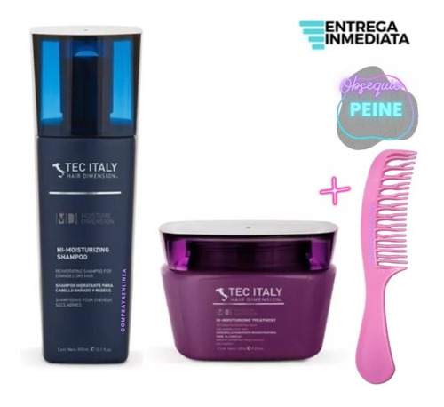 Kit Hidratante Tec Italy Moistu - mL a $533