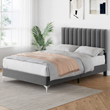 Idealhouse Base De Cama De Tamano Matrimonial Con Cabecero, 